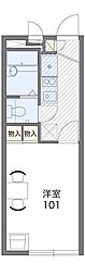 レオパレス天神 1Kの間取図画像