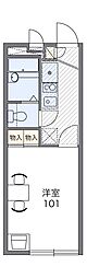 レオパレス北神 1Kの間取図画像