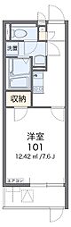 レオネクストシエル 1Kの間取図画像