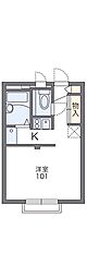 レオパレスクリオネ 1Kの間取図画像