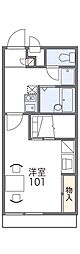 レオパレスいけざわA 1Kの間取図画像
