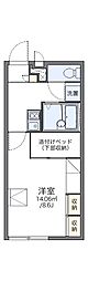 レオパレスハレルヤ 1Kの間取図画像