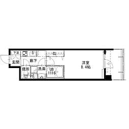 ArtizA姫路(アルティザ姫路) 1Kの間取図画像