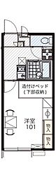レオパレス南備後 1Kの間取図画像