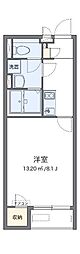 グレッシャー 1Kの間取図画像