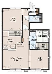 ガーネット2 2LDKの間取図画像