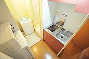 電熱タイプのコンロが2口