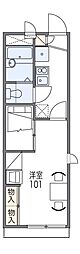レオパレスシャローム 1Kの間取図画像