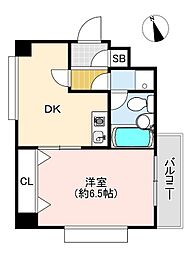 ベルトピア手柄2 1DKの間取図画像