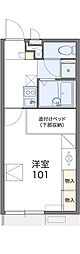 レオパレス歩 1Kの間取図画像