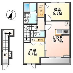 Nagisalle II 2LDKの間取図画像