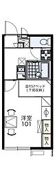 レオパレスフォーエバー 1Kの間取図画像