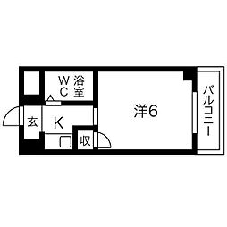 アクシス東加古川 1Kの間取図画像