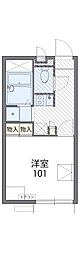 レオパレス八景 1Kの間取図画像