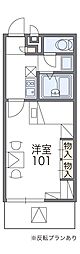 レオパレスリベルテ 1Kの間取図画像