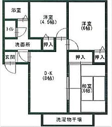グランドゥール殿元 3DKの間取図画像
