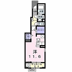 サイプレス ワンルームの間取図画像