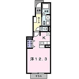 モアエトワール ワンルームの間取図画像