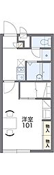 レオパレスy'sCOURT 1Kの間取図画像