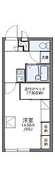 レオパレスエクセルパート6 1Kの間取図画像