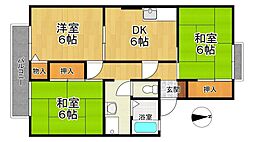 ファミールタカセ 3DKの間取図画像