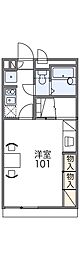 レオパレストルテンツァ 1Kの間取図画像