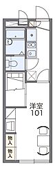 レオパレスすばる 1Kの間取図画像