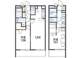 レオパレスグレースコート 1LDKの間取図画像