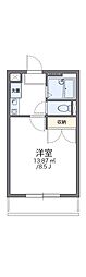 レオパレスクレスト 1Kの間取図画像