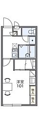レオパレス誠 1Kの間取図画像