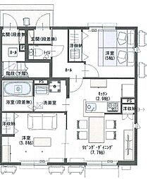 アフィーノ 2LDKの間取図画像
