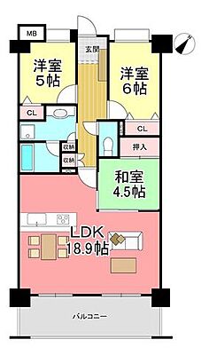 間取り アクロス太宰府パークレジェンド 6階/-