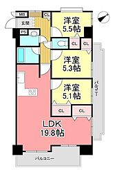 シティマンション春日 3LDKの間取図画像