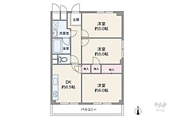 間取図画像 3DK