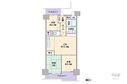 シャルマンコーポ伊丹2号棟 3LDKの間取図画像