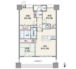 セーリオ伊丹フロンテ 3LDKの間取り