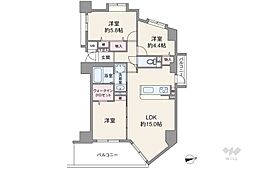 エーベル伊丹弐番館 3LDKの間取図画像