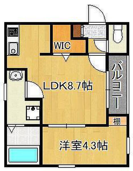 ビブレ九工大前 ｜福岡県北九州市戸畑区千防3丁目(賃貸アパート1LDK・1階・32.15㎡)の写真 その1