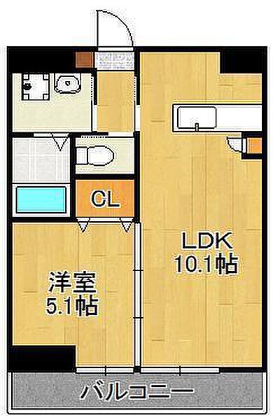 ウィングス戸畑 ｜福岡県北九州市戸畑区初音町(賃貸マンション1LDK・5階・35.48㎡)の写真 その2