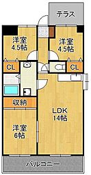 リアライズ到津 3LDKの間取図画像