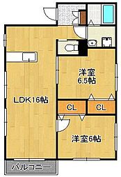間取図画像 2LDK