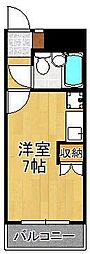 第14共立ビル ワンルームの間取図画像