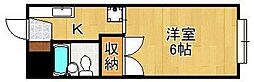 ホワイトプラザ中原1 1Kの間取図画像
