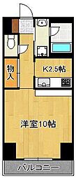 コンフォート高見 1Kの間取図画像