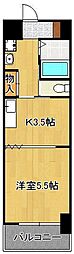 ヴィラコート戸畑元宮 1Kの間取図画像