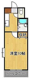 ロイヤルブリッジ90 1Kの間取図画像