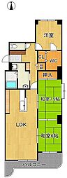 アーバンコーポ八幡 3LDKの間取図画像