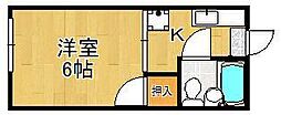 オアシス小芝 1Kの間取図画像