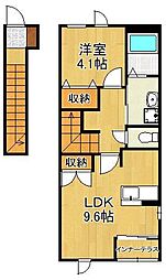 ラ・メゾンド浅生 1LDKの間取図画像
