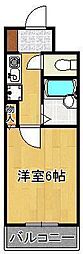 ロイヤルシャトー桃園 1Kの間取図画像